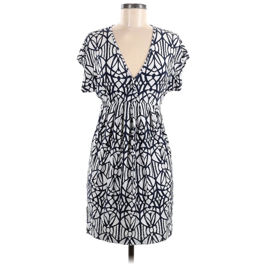 TART Dolman Sleeve Empire Waist Mini Dress | Navy / White | XS